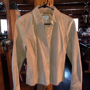 Suede Ann Taylor Button down Size 2